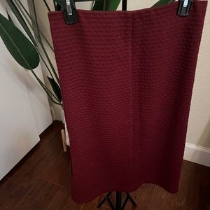 Burgundy Pencil Skirt
